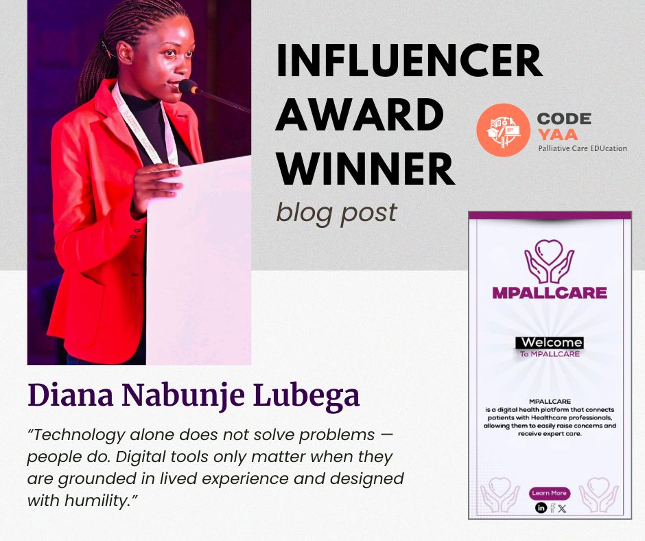 Meet Diana Nabunje Lubega: The CodeYAA Influencer Award Winner Transforming Palliative Care
